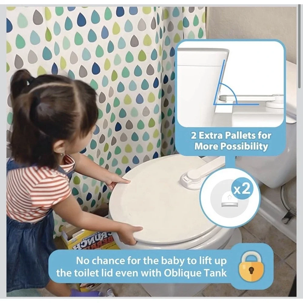 4our Kiddies Baby Toilet Lock 2‎ Pack for Child Safety, Baby Proof Toilet Seat
